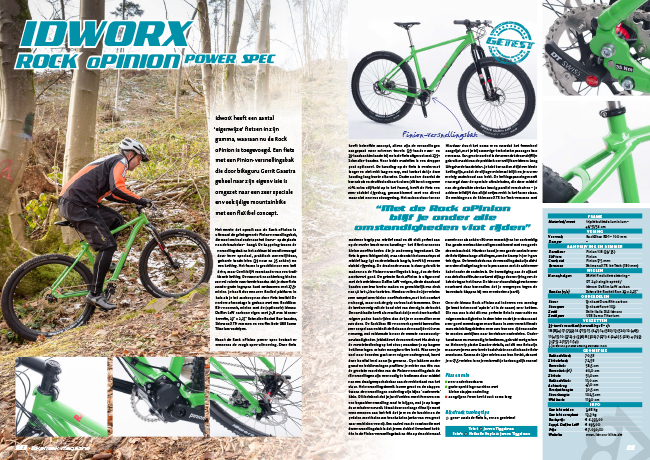 Test idworx Rock oPinion ‘power spec’: <br />Met de Rock oPinion blijf je onder alle omstandigheden vlot rijden