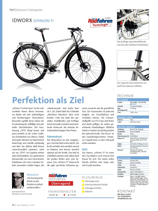 Test idworx oPinion Ti: <br />„Perfektion als Ziel“ – Testurteil: überragend