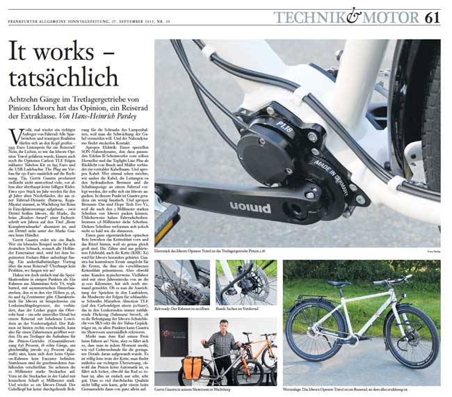 Test idworx oPinion ‘travel spec’: <br />„It works - tatsächlich“