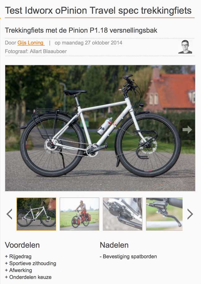 Test Idworx oPinion ‘travel spec‘ trekkingfiets (met video)