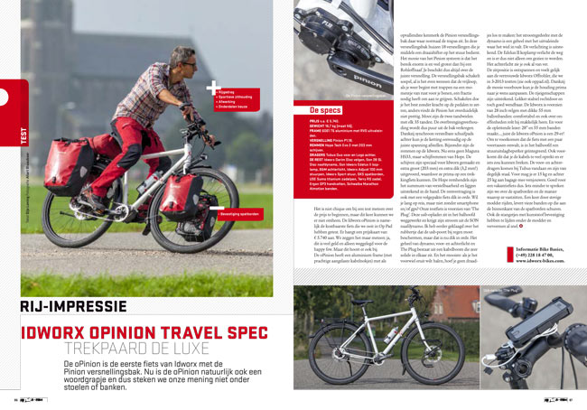 Trekpaard de luxe: Rijimpressie idworx oPinion ‘travel spec‘ trekkingfiets