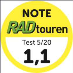 Topscores voor de Grandone travel in de Randonneur-vergelijkingstest RADtouren Magazin 5/20