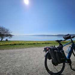 De eerste reis van Coen op zijn blauwe oPinion eT op de Rheinradweg. idworx oPinion eT