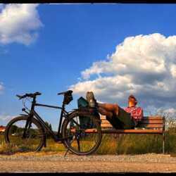 Rückfahrt aus dem Mangfallgebrige. Ride it all the time, but don't forget to take a break. Juergen