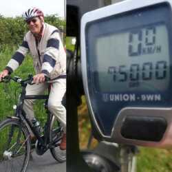 Martin op zijn 14 jaar jonge Easy Rohler heeft de 75.000 km vol gemaakt met mooie tochten door Europa. “Mijn idworx Easy Rohler rolls easily, als een zonnetje”. idworx Easy Rohler 75000 km