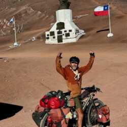 I’m in Ushuaia, Tierra del Fuego!
I’ve cycled 12,000kms through six countries crossing mountains, deserts and 1200 kms of the Carretera Austral.
I carried 35 kgs in total comfort. The bike handled beautifully throughout the entire journey!
An amazing trip… and it all started with you saying… no telling!… me that the Opinion BLT was the only bike to do this one and you were absolutely right!