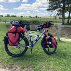 Bij deze en plaatje van mijn oPinion Ti BLT bij de bron van de Maas! Hans. oPinion Ti BLT